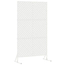 vidaXL Magánszféra Képernyő 100 x 50 x 180 cm Acél Fehér