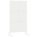 vidaXL Magánszféra Képernyő Fehér Acél