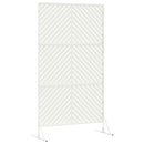 vidaXL Magánszféra Képernyő Fehér Acél