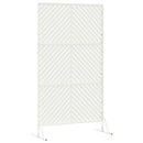vidaXL Magánszféra Képernyő 100 x 50 x 180 cm Acél Fehér