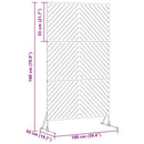 vidaXL Magánszféra Képernyő Fehér Acél