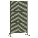 vidaXL Magánszféra Képernyő 100 x 50 x 180 cm Acél Olajzöld
