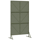 vidaXL Magánszféra Képernyő 100 x 50 x 180 cm Acél Olajzöld