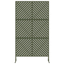 vidaXL Magánszféra Képernyő 100 x 50 x 180 cm Acél Olajzöld