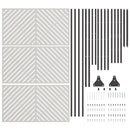 vidaXL Magánszféra Képernyő Szürke Acél