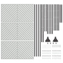 vidaXL Magánszféra Képernyő Szürke Acél