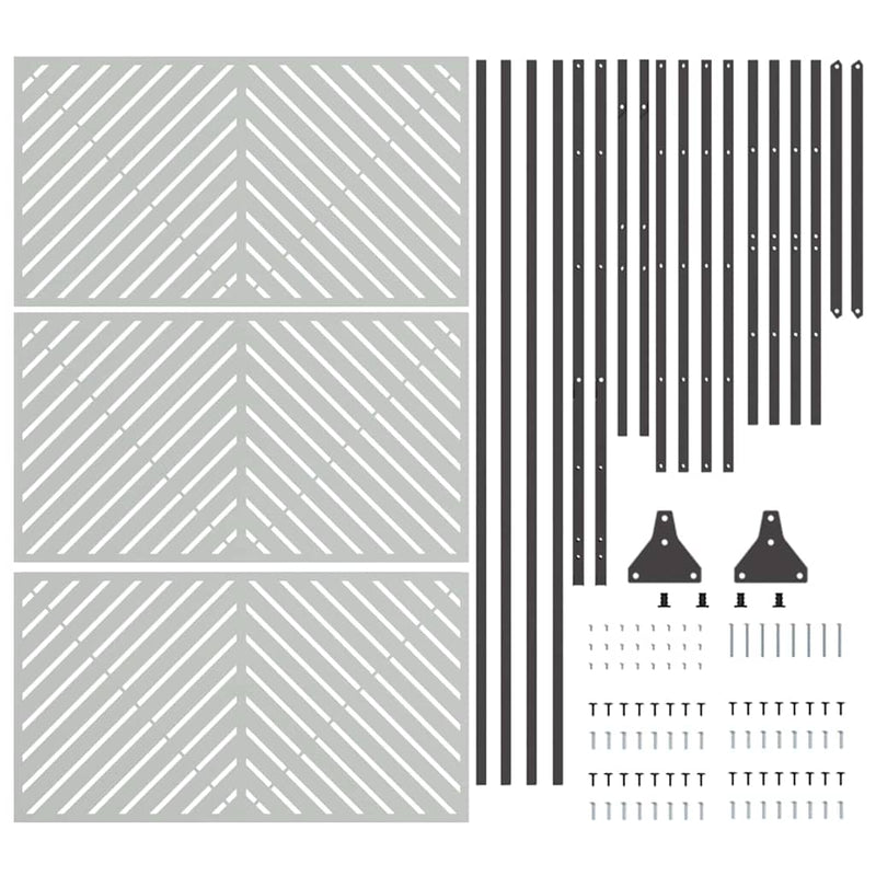 vidaXL Magánszféra Képernyő Szürke Acél