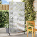 vidaXL Magánszféra Képernyő Szürke Acél