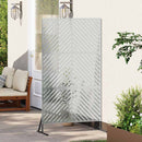 vidaXL Magánszféra Képernyő 100 x 50 x 180 cm Horganyzott Acél Ezüst