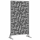 vidaXL Magánszféra Képernyő Fekete 100 x 50 x 180 cm Acél