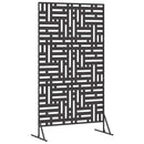 vidaXL Magánszféra Képernyő Fekete 100 x 50 x 180 cm Acél