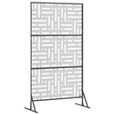 vidaXL Magánszféra Képernyő 100 x 50 x 180 cm Rozsdamentes Acél Ezüst