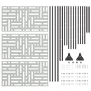 vidaXL Magánszféra Képernyő Szürke Acél