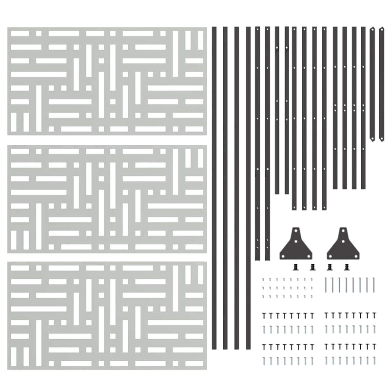 vidaXL Magánszféra Képernyő Szürke Acél