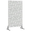 vidaXL Magánszféra Képernyő 100 x 50 x 180 cm Horganyzott Acél Ezüst