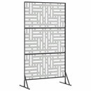 vidaXL Magánszféra Képernyő 100 x 50 x 180 cm Horganyzott Acél Ezüst