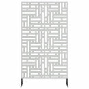 vidaXL Magánszféra Képernyő 100 x 50 x 180 cm Horganyzott Acél Ezüst