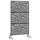 vidaXL Magánszféra Képernyő 100 x 50 x 180 cm Acél Fekete