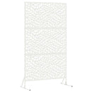 vidaXL Magánszféra Képernyő 100 x 50 x 180 cm Acél Fehér
