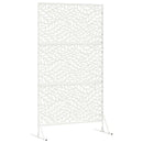 vidaXL Magánszféra Képernyő 100 x 50 x 180 cm Acél Fehér