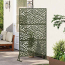 vidaXL Magánszféra Képernyő 100 x 50 x 180 cm Acél Olajzöld