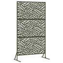 vidaXL Magánszféra Képernyő 100 x 50 x 180 cm Acél Olajzöld