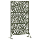 vidaXL Magánszféra Képernyő 100 x 50 x 180 cm Acél Olajzöld