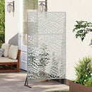 vidaXL Magánszféra Képernyő 100 x 50 x 180 cm Horganyzott Acél Ezüst