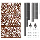 vidaXL Magánszféra Képernyő 100 x 50 x 180 cm Időjárásálló Acél