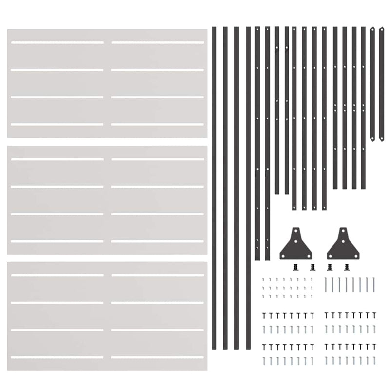 vidaXL Magánszféra Képernyő Szürke Acél