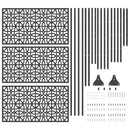 vidaXL Magánszféra Képernyő Fekete Acél