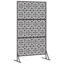 vidaXL Magánszféra Képernyő Fekete Acél