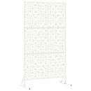 vidaXL Magánszféra Képernyő Fehér Acél