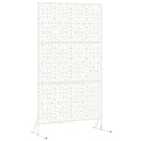 vidaXL Magánszféra Képernyő 100 x 50 x 180 cm Acél Fehér