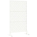 vidaXL Magánszféra Képernyő Fehér Acél