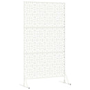 vidaXL Magánszféra Képernyő 100 x 50 x 180 cm Acél Fehér