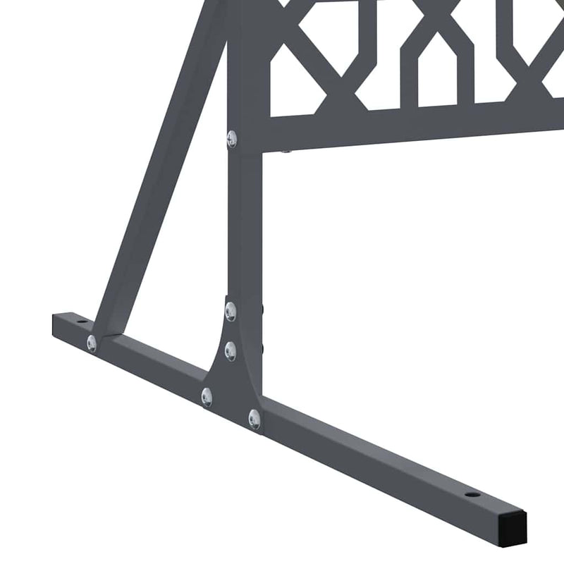 vidaXL Magánszféra Képernyő Antracit Acél