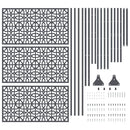 vidaXL Magánszféra Képernyő Antracit Acél