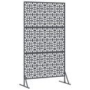 vidaXL Magánszféra Képernyő Antracit Acél