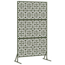 vidaXL Magánszféra Képernyő 100 x 50 x 180 cm Acél Olajzöld