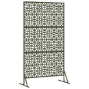 vidaXL Magánszféra Képernyő 100 x 50 x 180 cm Acél Olajzöld