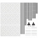 vidaXL Magánszféra Képernyő Szürke Acél