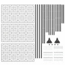 vidaXL Magánszféra Képernyő Szürke Acél