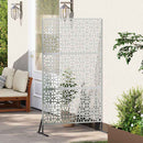 vidaXL Magánszféra Képernyő 100 x 50 x 180 cm Horganyzott Acél Ezüst