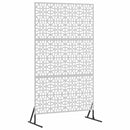vidaXL Magánszféra Képernyő 100 x 50 x 180 cm Horganyzott Acél Ezüst