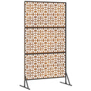 vidaXL Magánszféra Képernyő Szürke Acél