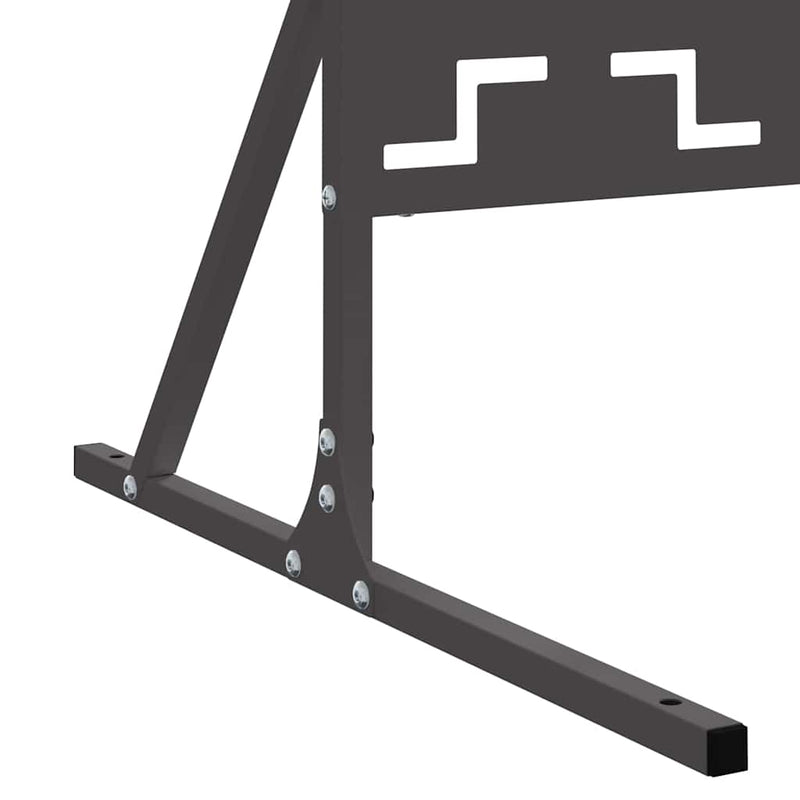 vidaXL Magánszféra Képernyő Fekete Acél