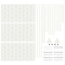 vidaXL Magánszféra Képernyő Fehér Acél