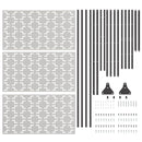 vidaXL Magánszféra Képernyő Szürke Acél