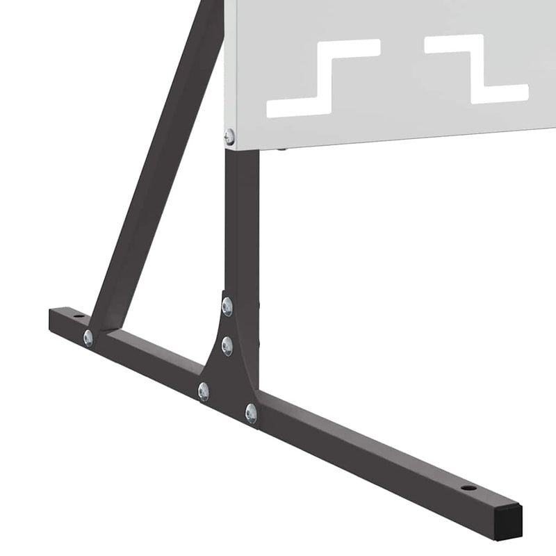 vidaXL Magánszféra Képernyő Szürke Acél